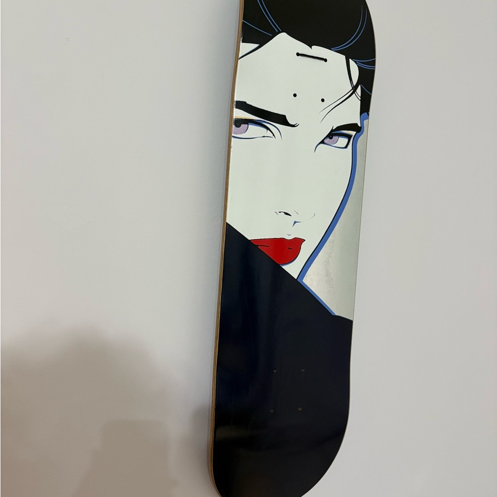 Patrick Nagel Chrome Eyes
Foil Woman HUF Skateboard Deck
Hufnagel Art super rare